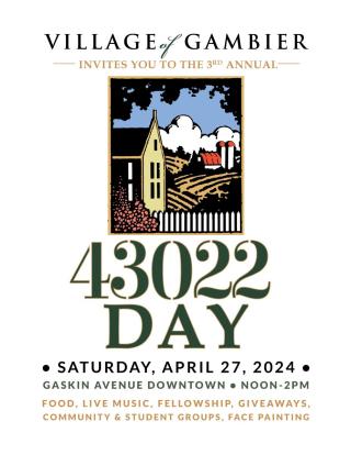 43022 day event April 27 from noon to 2 pm